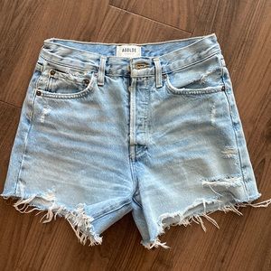 Agolde parker long denim short